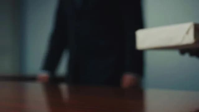 Clandestine Package Handover in Corporate Office Setting