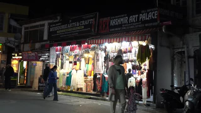 Night Shopping at Mussoorie Arts and Crafts Market India