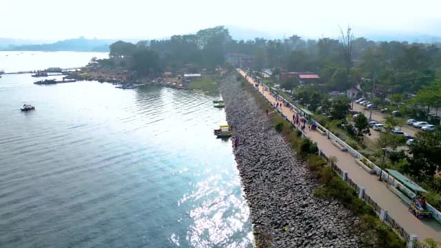 Aerial View of Patratu Lake, Jharkhand