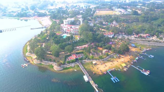 Aerial View of Patratu Lake Resort and Park in Jharkhand