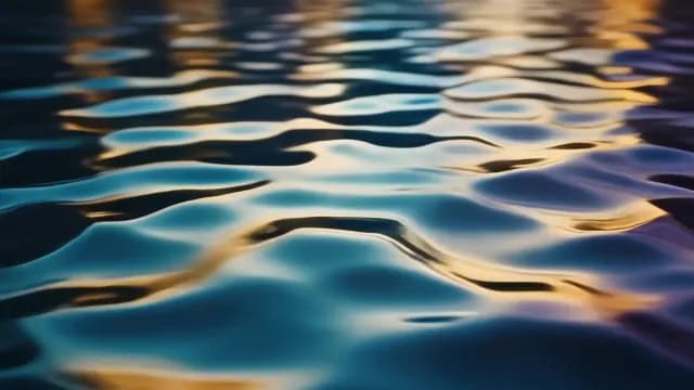 Cinematic Golden Hour Water Ripples Background
