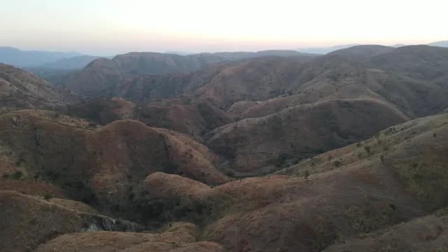 Aerial View of Rayta Hills, Udaipur at Sunrise