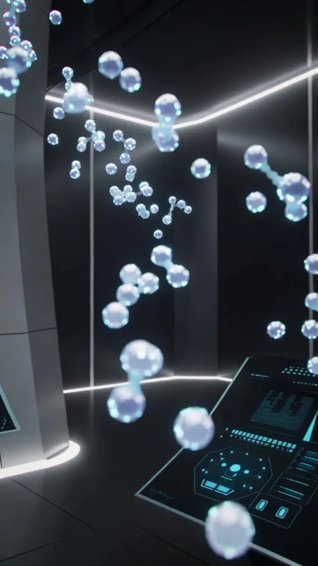 Futuristic Molecular Research Lab Animation