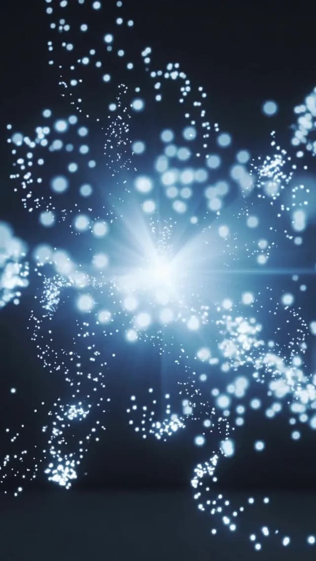 Glowing Blue Abstract Particle Burst Motion Graphics Background