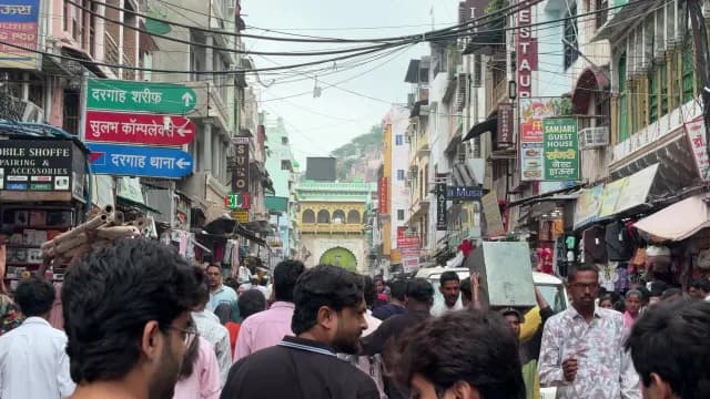 Crowded Street Market Leading to Ajmer Sharif Dargah