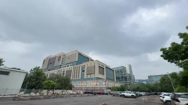 DLF Corporate Office Buildings in Gurugram Under Overcast Sky