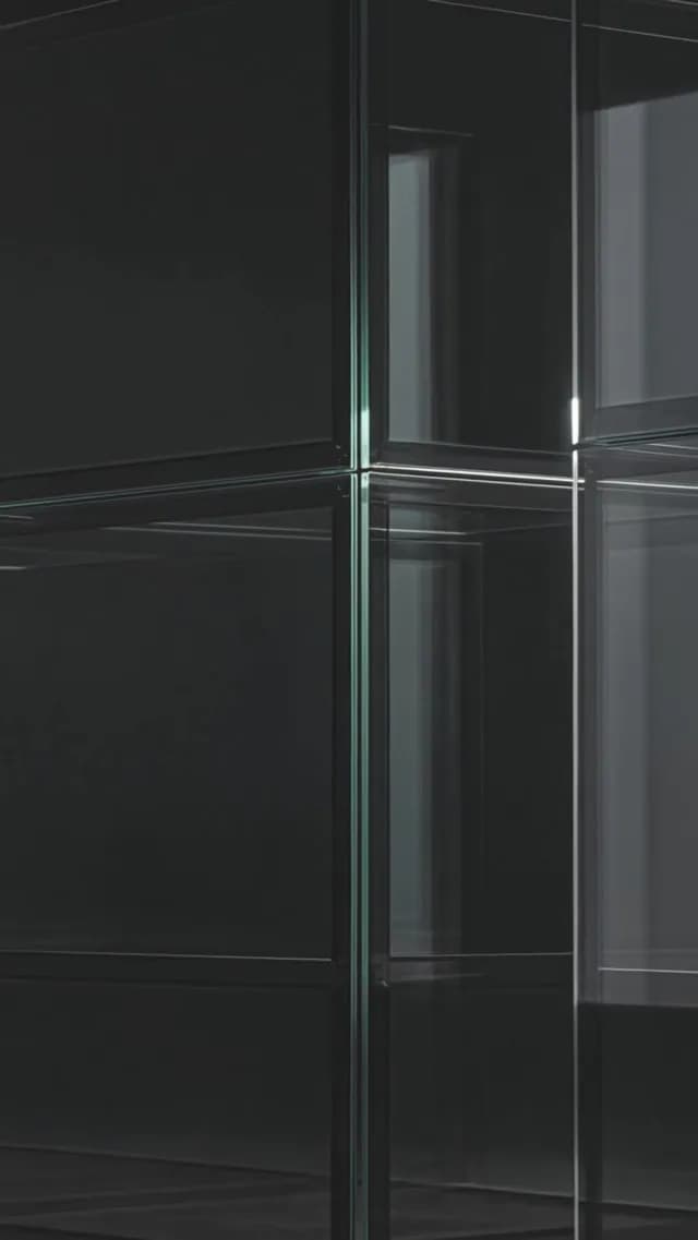 Minimalist Dark Glass Grid Abstract Background