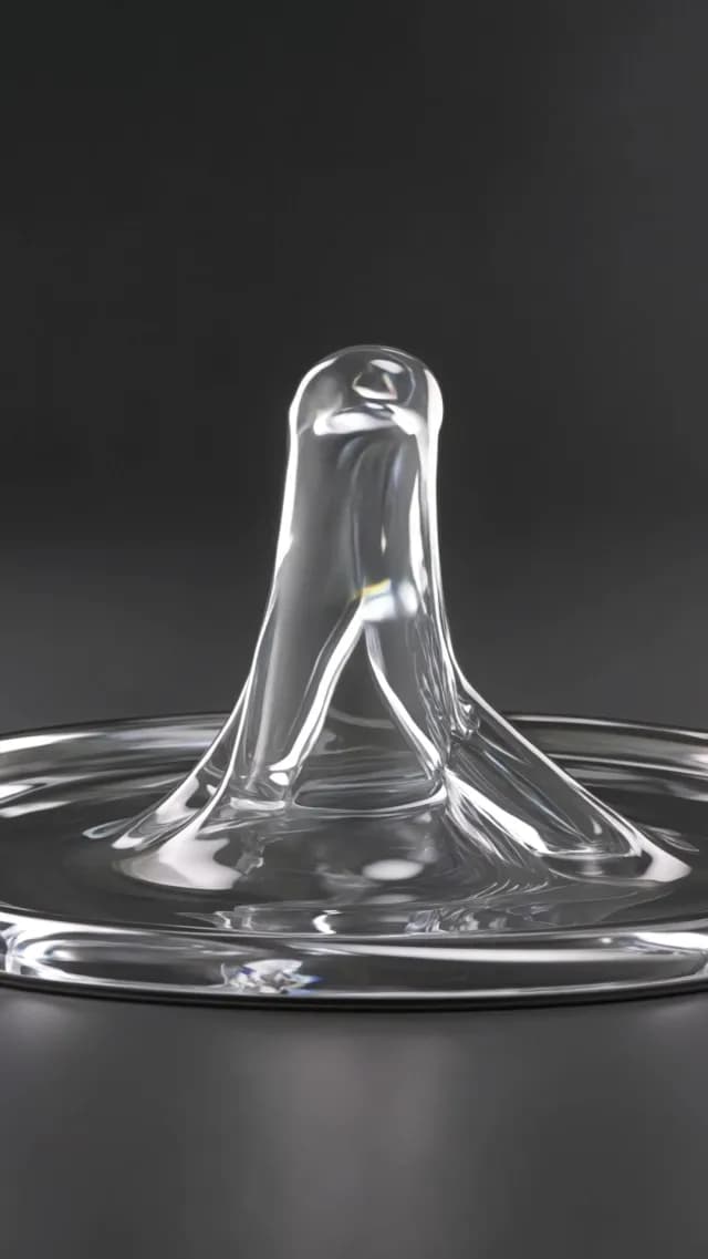 High-Speed Macro Liquid Splash on Dark Background