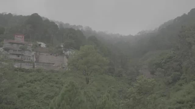 Misty Himalayan Mountain Resort Nestled in Dense Green Forest Kasauli