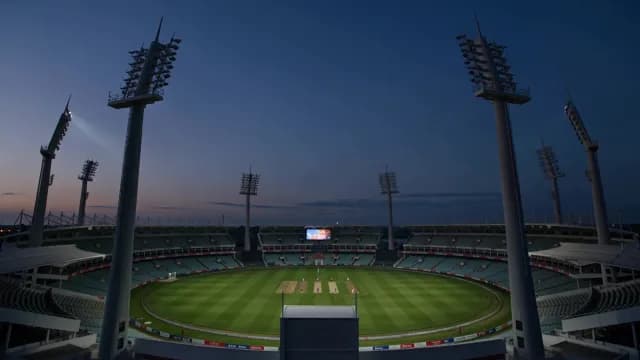 Evening Cricket Match at Adelaide Oval Stadium