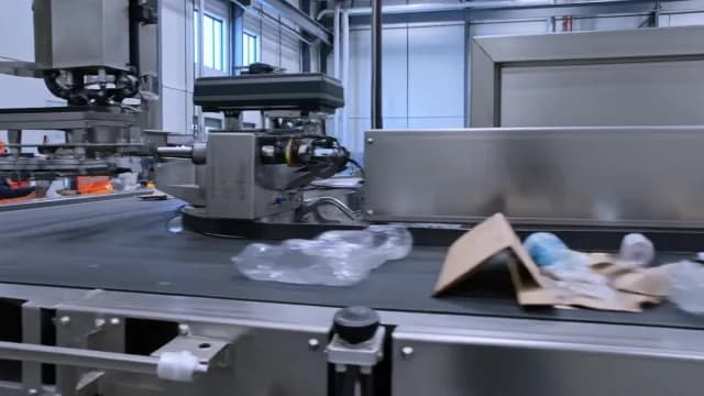 Automated Waste Sorting System in Modern Recycling Facility