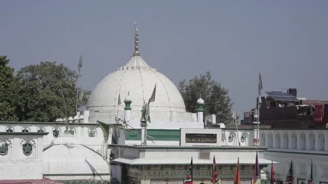 Majestic White Dome of a Traditional Islamic Shrine in Bu Ali Shah Qalandar Dargah Panipat, Haryana, India