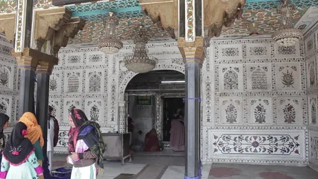 Ornate Interior of a Traditional Islamic Shrine Bu Ali Shah Qalandar Dargah Panipat, Haryana, India