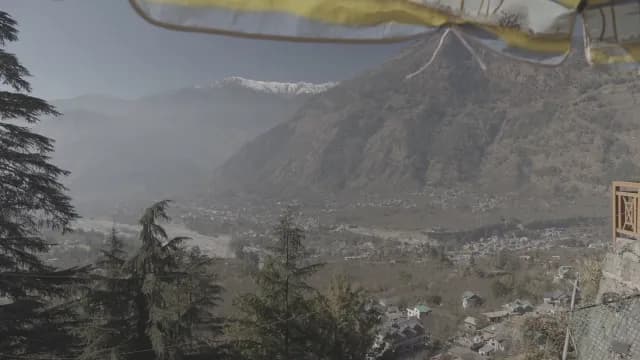 Scenic Aerial View of Manali Valley, Naggar Castle, Himachal Pradesh