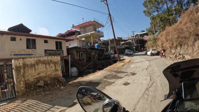 Motorcycle POV Riding Through Scenic Mountains