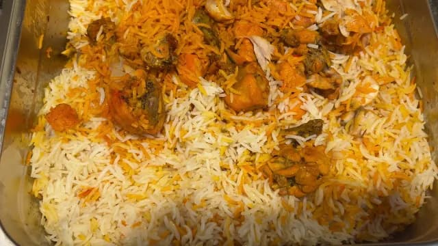Authentic Indian Chicken Biryani with Basmati Rice and Spices